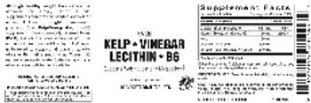 Vitamer Laboratories KVLB Kelp * Vinegar * Lecithin * B6 - supplement
