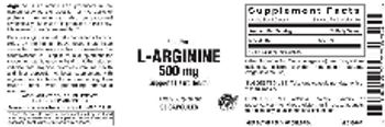 Vitamer Laboratories L-Arginine 500 mg - supplement