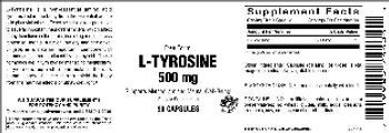 Vitamer Laboratories L-Tyrosine 500 mg - supplement