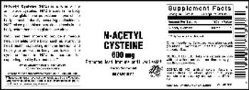 Vitamer Laboratories N-Acetyl Cysteine 600 mg - supplement