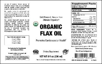 Vitamer Laboratories Organic Flax Oil - supplement