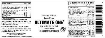 Vitamer Laboratories Prolonged Release Iron Free Ultimate One - supplement