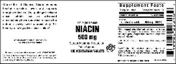 Vitamer Laboratories Prolonged Release Niacin 500 mg - supplement