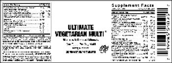Vitamer Laboratories Ultimate Vegetarian Multi - supplement