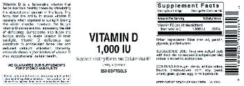 Vitamer Laboratories Vitamin D 1,000 IU - supplement