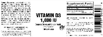 Vitamer Laboratories Vitamin D3 1,000 IU - supplement