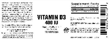 Vitamer Laboratories Vitamin D3 400 IU - supplement