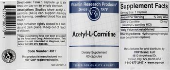Vitamin Research Products Acetyl-L-Carnitine - supplement