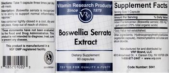 Vitamin Research Products Boswellia Serrata Extract - supplement