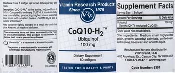 Vitamin Research Products CoQ10-H2 - supplement