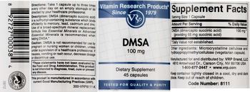 Vitamin Research Products DMSA 100 mg - supplement