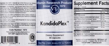 Vitamin Research Products KandidaPlex - supplement