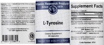 Vitamin Research Products L-Tyrosine - supplement