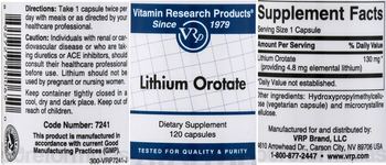 Vitamin Research Products Lithium Orotate - supplement