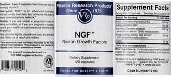 Vitamin Research Products NGF Neuron Growth Factors - supplement