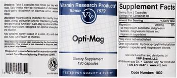 Vitamin Research Products Opti-Mag - supplement