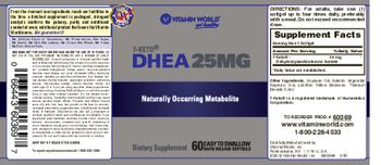 Vitamin World 7-Keto DHEA 25 mg - supplement
