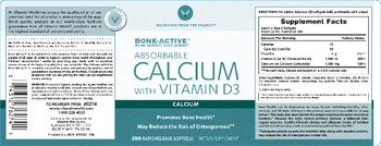 Vitamin World Absorbable Calcium With Vitamin D3 - supplement
