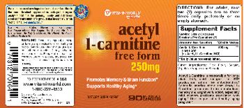 Vitamin World Acetyl L-Carnitine 250 mg - supplement
