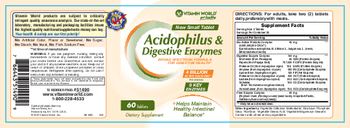 Vitamin World Acidophilus & Digestive Enzymes - supplement