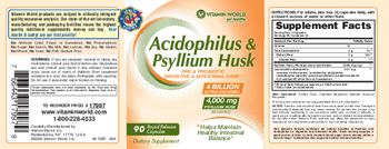 Vitamin World Acidophilus & Psyllium Husk - supplement