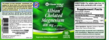 Vitamin World Albion Chelated Magnesium 700 mg - vegetarian supplement