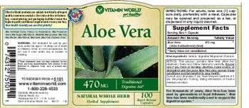 Vitamin World Aloe Vera 470 mg - herbal supplement