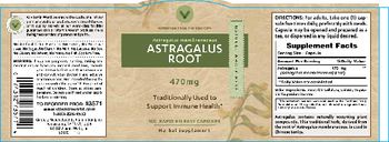 Vitamin World Astragalus Root 470 mg - herbal supplement