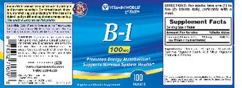 Vitamin World B-1 100 mg - 