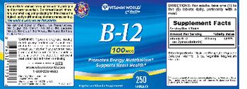 Vitamin World B-12 100 mcg - vegetarian vitamin supplement