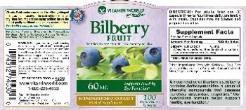Vitamin World Bilberry Fruit 60 mg - herbal supplement
