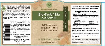 Vitamin World Bio-Sorb 185 x Curcumin - herbal supplement