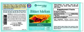 Vitamin World Bitter Melon 450 mg - herbal supplement