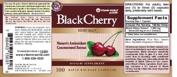 Vitamin World Black Cherry 1000 mg - supplement