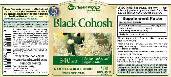 Vitamin World Black Cohosh 540 mg - herbal supplement