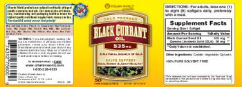 Vitamin World Black Currant Oil 535 mg - supplement