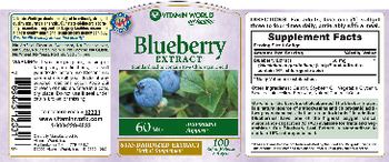 Vitamin World Blueberry Extract 60 mg - herbal supplement