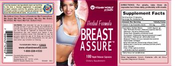 Vitamin World Breast Assure - supplement