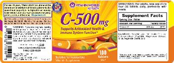 Vitamin World C-500 mg - vitamin supplement