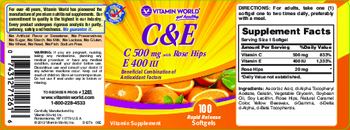 Vitamin World C&E With Rose Hips - vitamin supplement