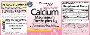 Vitamin World Calcium Magnesium Citrate Plus D3 - 