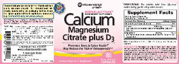 Vitamin World Calcium Magnesium Citrate Plus D3 - 