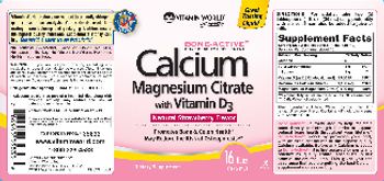 Vitamin World Calcium Magnesium Citrate With Vitamin D3 Natural Strawberry Flavor - supplement