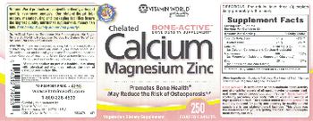 Vitamin World Calcium Magnesium Zinc - vegetarian supplement
