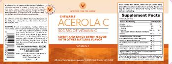 Vitamin World Chewable Acerola C Sweet And Tangy Berry Flavor - vegetarian vitamin supplement