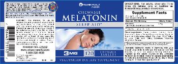 Vitamin World Chewable Melatonin 3 mg - vegetarian supplement
