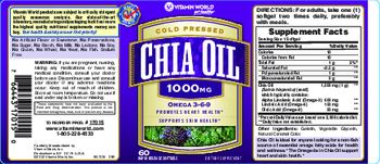 Vitamin World Chia Oil 1000 mg - supplement