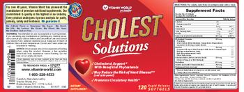 Vitamin World Cholest Solutions - supplement