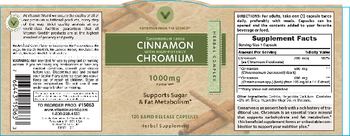 Vitamin World Cinnamon 1000 mg With High-Potency Chromium - herbal supplement