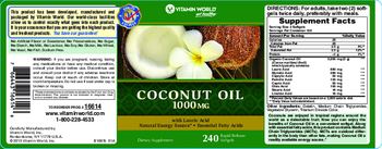 Vitamin World Coconut Oil 1000 mg - supplement